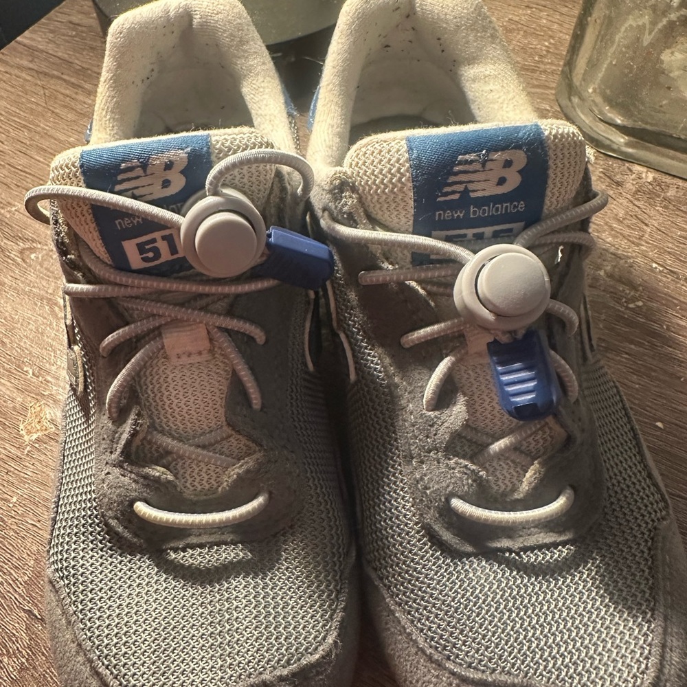 New Balance Kids Gray and Blue Sneakers